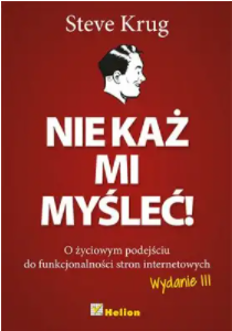 Okładka książki Steve'a Kruga "Nie każ mi myśleć"